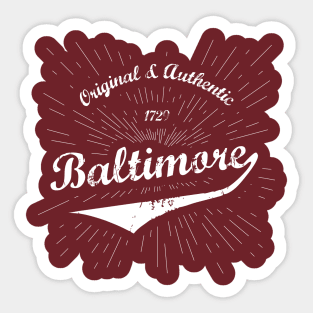 Original Baltimore, MD Shirt Sticker